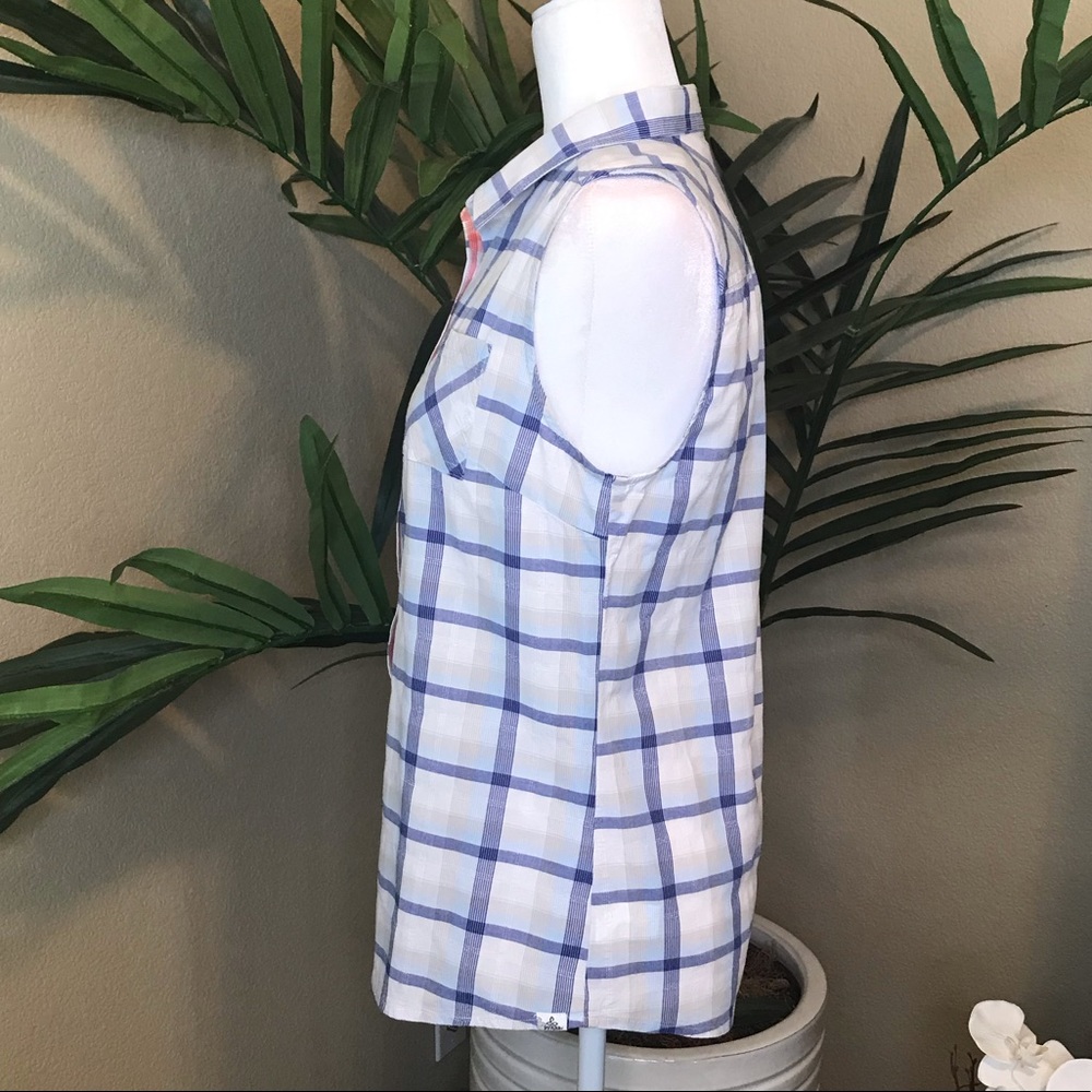PrAna 99% Organic Cotton Plaid Button Down Top - S - Picture 12 of 17